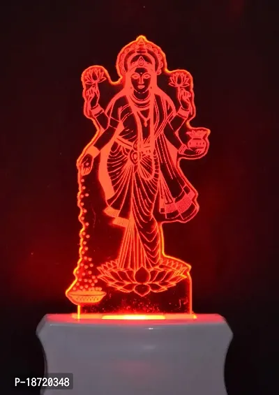 KRISHA RATAN The Lord Lakshmi 3D Illusion Night Lamp Comes with 7 Multicolor and 3D Illusion Design Suitable for Room,Drawing Room,Lobby F42-thumb2