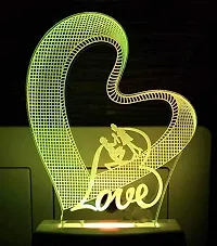 KRISHA RATAN The Love 3D Illusion Night Lamp Comes with 7 Multicolor and 3D Illusion Design Suitable for Room,Drawing Room,Lobby I30-thumb1