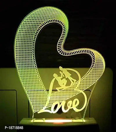 KRISHA RATAN The Love 3D Illusion Night Lamp Comes with 7 Multicolor and 3D Illusion Design Suitable for Room,Drawing Room,Lobby I30-thumb2