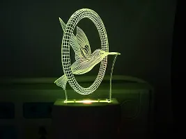 ARJAVA Flyingo Bird Color Changing 3D Illusion LED Acrylic Night Lamp with Plug for Bedroom/Home/Office (Multicolour)-thumb3