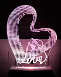 KRISHA RATAN The Love 3D Illusion Night Lamp Comes with 7 Multicolor and 3D Illusion Design Suitable for Room,Drawing Room,Lobby I30-thumb2