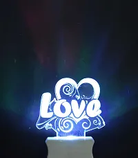 KRISHA RATAN The Love 3D Illusion Night Lamp Comes with 7 Multicolor and 3D Illusion Design Suitable for Room,Drawing Room,Lobby F44-thumb3