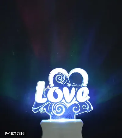 KRISHA RATAN The Love 3D Illusion Night Lamp Comes with 7 Multicolor and 3D Illusion Design Suitable for Room,Drawing Room,Lobby F44-thumb4