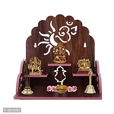 Lexical Art and Craft Wooden Singhasan Temple for God / Pooja Mandir Singhasan for Home / Office / Bed Room 355-thumb0