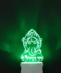 KRISHA RATAN The Lord Ganesh 3D Illusion Night Lamp Comes with 7 Multicolor and 3D Illusion Design Suitable for Room,Drawing Room,Lobby F19-thumb3