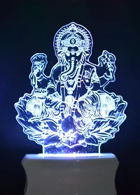 KRISHA RATAN The Lord Ganesh 3D Illusion Night Lamp Comes with 7 Multicolor and 3D Illusion Design Suitable for Room,Drawing Room,Lobby F23-thumb1