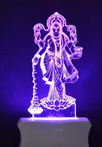 KRISHA RATAN The Lord Lakshmi 3D Illusion Night Lamp Comes with 7 Multicolor and 3D Illusion Design Suitable for Room,Drawing Room,Lobby F42-thumb2