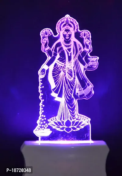 KRISHA RATAN The Lord Lakshmi 3D Illusion Night Lamp Comes with 7 Multicolor and 3D Illusion Design Suitable for Room,Drawing Room,Lobby F42-thumb3