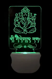 KRISHA RATAN The Lord Ganesh 3D Illusion Night Lamp Comes with 7 Multicolor and 3D Illusion Design Suitable for Room,Drawing Room,Lobby F60-thumb3