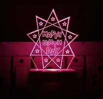 KRISHA RATAN The Happy Birth Day 3D Illusion Night Lamp Comes with 7 Multicolor and 3D Illusion Design Suitable for Room,Drawing Room,Lobby I7-thumb2