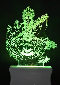 KRISHA RATAN The Maa Saraswati 3D Illusion Night Lamp Comes with 7 Multicolor and 3D Illusion Design Suitable for Room,Drawing Room,Lobby F79-thumb4