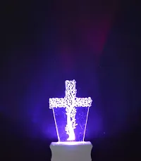 KRISHA RATAN The Christian Cross 3D Illusion Night Lamp Comes with 7 Multicolor and 3D Illusion Design Suitable for Room,Drawing Room,Lobby F43-thumb2