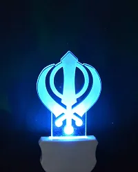 KRISHA RATAN The Khanda 3D Illusion Night Lamp Comes with 7 Multicolor and 3D Illusion Design Suitable for Room,Drawing Room,Lobby F64-thumb2