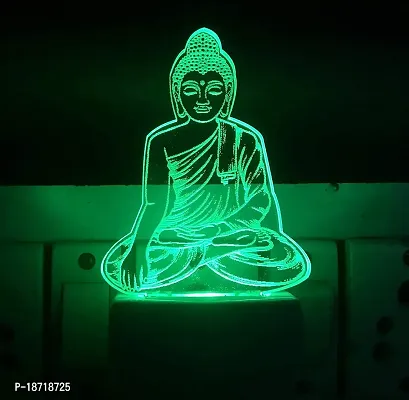 KRISHA RATAN The Baba 3D Illusion Night Lamp Comes with 7 Multicolor and 3D Illusion Design Suitable for Room,Drawing Room,Lobby I31