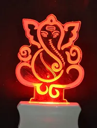 KRISHA RATAN The Lord Ganesh 3D Illusion Night Lamp Comes with 7 Multicolor and 3D Illusion Design Suitable for Room,Drawing Room,Lobby F88-thumb2