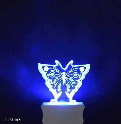 KRISHA RATAN The Butterfly 3D Illusion Night Lamp Comes with 7 Multicolor and 3D Illusion Design Suitable for Room,Drawing Room,Lobby F7