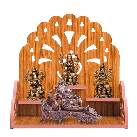 Wall Mount Wooden Temple For Home