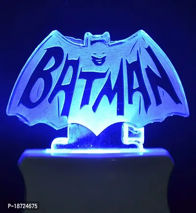 KRISHA RATAN The Batman 3D Illusion Night Lamp Comes with 7 Multicolor and 3D Illusion Design Suitable for Room,Drawing Room,Lobby F1