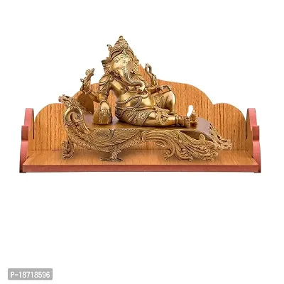 PRIMEFAIR Wooden Wall Mounted Hanging Puja Temple Wood God Stand for Pooja Room | Mandir Devghar Stand Temple Home Temple Home Wall Temple Waterproof (TEMPLE-0256)-thumb0