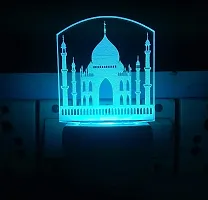 KRISHA RATAN The Taj Mahal 3D Illusion Night Lamp Comes with 7 Multicolor and 3D Illusion Design Suitable for Room,Drawing Room,Lobby I16-thumb1