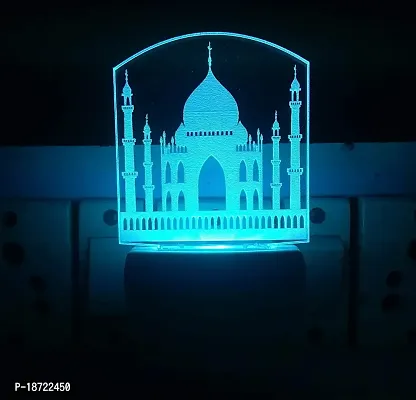 KRISHA RATAN The Taj Mahal 3D Illusion Night Lamp Comes with 7 Multicolor and 3D Illusion Design Suitable for Room,Drawing Room,Lobby I16-thumb2