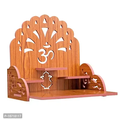 PRIMEFAIR Wooden Wall Mounted Hanging Puja Temple Wood God Stand for Pooja Room | Mandir Devghar Stand Temple Home Temple Home Wall Temple Waterproof (TEMPLE-0258)-thumb3