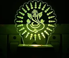 KRISHA RATAN The Shri Ganesh 3D Illusion Night Lamp Comes with 7 Multicolor and 3D Illusion Design Suitable for Room,Drawing Room,Lobby I11-thumb1