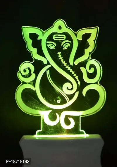 KRISHA RATAN The Lord Ganesh 3D Illusion Night Lamp Comes with 7 Multicolor and 3D Illusion Design Suitable for Room,Drawing Room,Lobby F88-thumb4