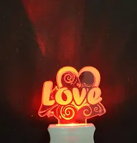 KRISHA RATAN The Love 3D Illusion Night Lamp Comes with 7 Multicolor and 3D Illusion Design Suitable for Room,Drawing Room,Lobby F44-thumb1