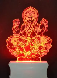 KRISHA RATAN The Lord Ganesh 3D Illusion Night Lamp Comes with 7 Multicolor and 3D Illusion Design Suitable for Room,Drawing Room,Lobby F23-thumb2