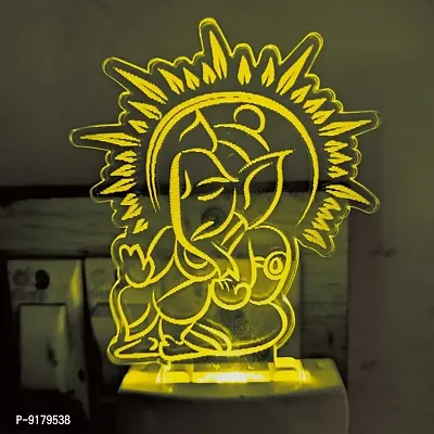 Multicolour Ganesh ji 3D Illusion LED Light-thumb0