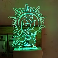 Multicolour Ganesh ji 3D Illusion LED Light-thumb2