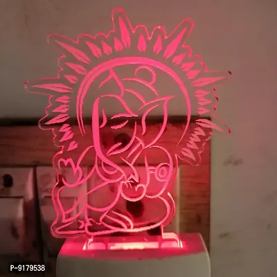 Multicolour Ganesh ji 3D Illusion LED Light-thumb4