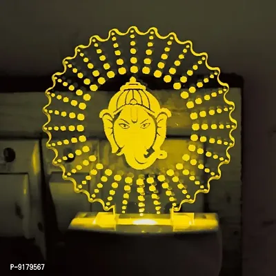 Multicolur Ganesh ji 3D Illusion LED Lamp