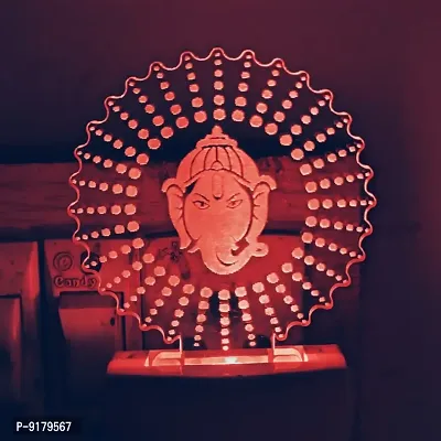 Multicolur Ganesh ji 3D Illusion LED Lamp-thumb2