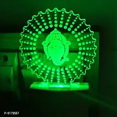 Multicolur Ganesh ji 3D Illusion LED Lamp-thumb4