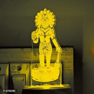Multicolur Hanumanji  3D Illusion LED Light