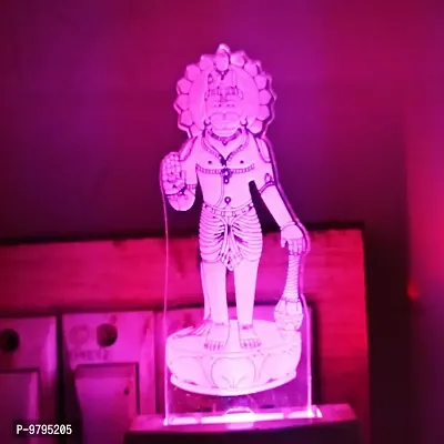 Multicolur Hanumanji  3D Illusion LED Light-thumb3