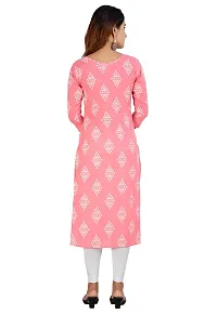 PARCHHAI FASHIONS Women's Cotton Printed Straight Kurta-Peach-XX-Large-thumb1