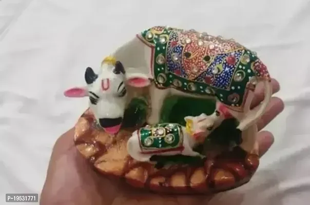 Polyresin Lord Cow with Calf Idol Showpiece-thumb0