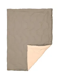 Clasiko Babies & Kids All Season Reversible Crib Blanket; 200 GSM; 0-8 Years; Size - 45x60 Inches; Taupe & Cream-thumb4