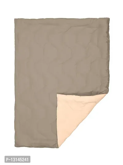 Clasiko Babies & Kids All Season Reversible Crib Blanket; 200 GSM; 0-8 Years; Size - 45x60 Inches; Taupe & Cream-thumb5