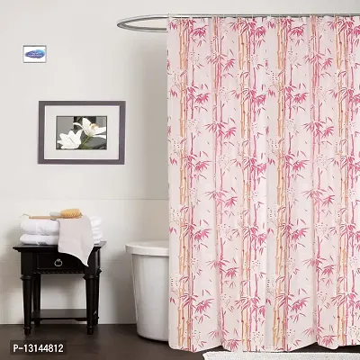 Clasiko PVC Plastic Bath Shower Bathroom Curtain with 8 Hooks;(54x78 inches, 4.5x7 Feet)(Solid white)-thumb0