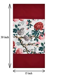 Clasiko? Cotton Bolster Covers; Set of 2; 220 TC; Printed with Maroon Border; 30x15 Inches-thumb3