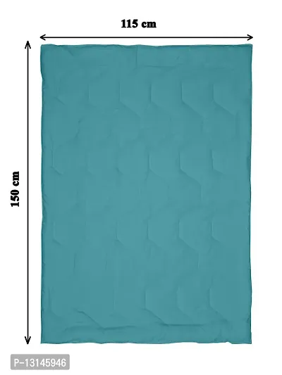 Clasiko Babies & Kids All Season Reversible Crib Blanket; 200 GSM; 0-8 Years; Size - 45x60 Inches; Teal & Sea Green-thumb5