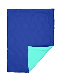 Clasiko Babies & Kids All Season Reversible Crib Blanket; 200 GSM; 0-8 Years; Size - 45x60 Inches; Blue & Sea Green-thumb4