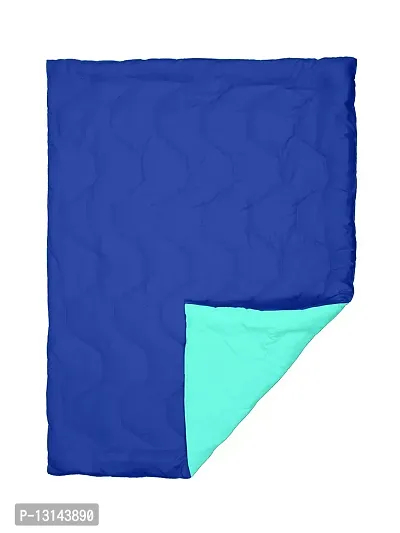 Clasiko Babies & Kids All Season Reversible Crib Blanket; 200 GSM; 0-8 Years; Size - 45x60 Inches; Blue & Sea Green-thumb5