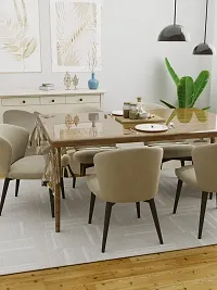 Clasiko 6 Seater Dining Table Cover; 60x90 Inches or 150x225 Cms; Material - PVC; Anti Slip; Transparent Without Border-thumb1
