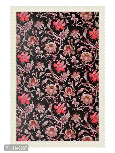 Clasiko 6 Seater PVC Table Cover; Pink Flowers On Black Base; Anti Slip; 60x90 Inches; 6 Seater-thumb4
