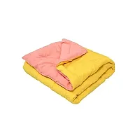 Clasiko Babies & Kids All Season Reversible Crib Blanket; 200 GSM; 0-8 Years; Size - 45x60 Inches; Candy Peach & Yellow-thumb2